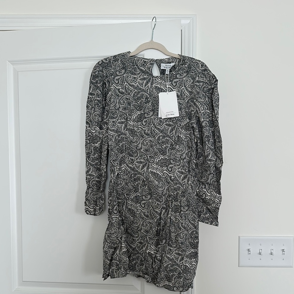 And other stories Elegant Black and White Paisley Dress